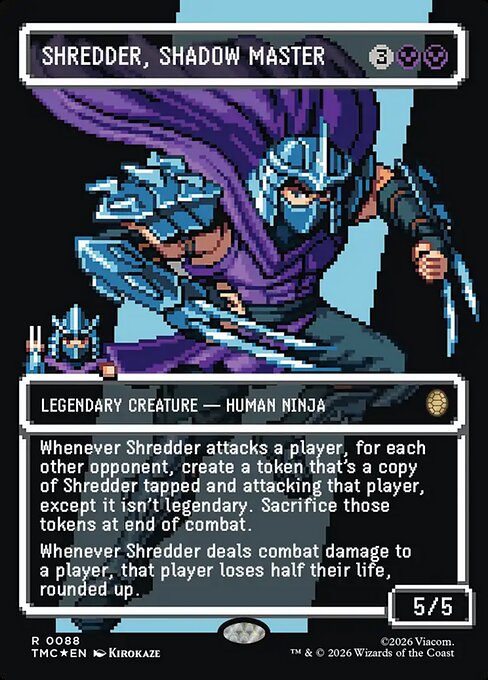 TMC, Shredder, Shadow Master, (Borderless), 88, R, Near Mint, (Surge Foil), EN