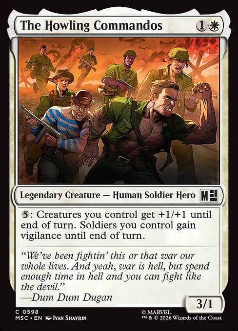 MSC, The Howling Commandos, Standard, 598, C, Near Mint, Normal, EN