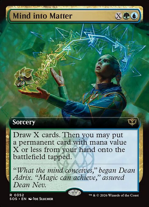SOS, Mind into Matter, (Extended Art), 352, R, Near Mint, (Foil), EN