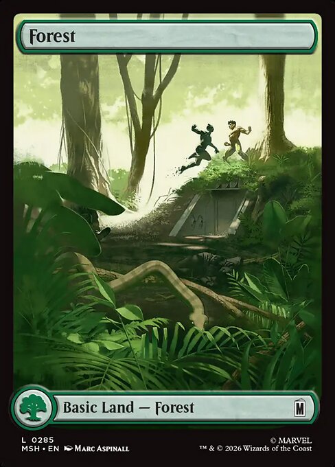 MSH, Forest, (Full Art), 285, C, Near Mint, (Foil), EN