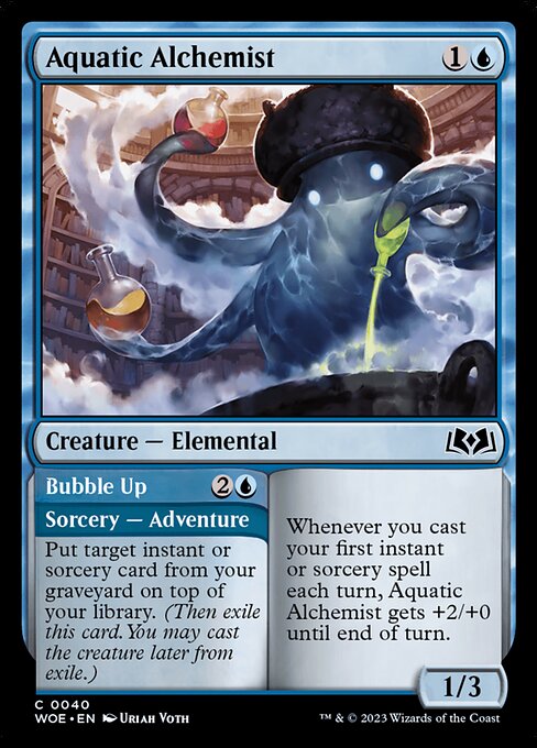 WOE, Aquatic Alchemist // Bubble Up, Standard, 40, C, Near Mint, Normal, EN