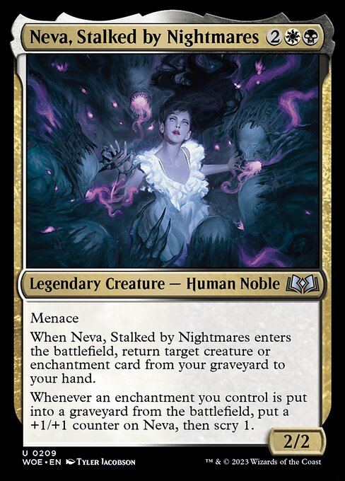 WOE, Neva, Stalked by Nightmares, Standard, 209, U, Near Mint, (Foil), EN