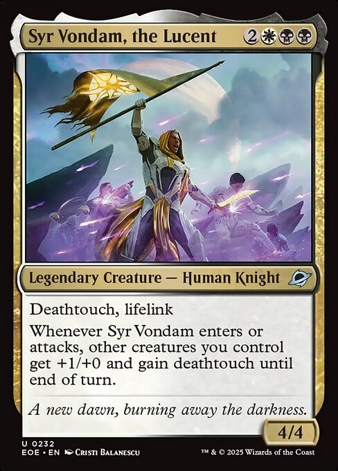EOE, Syr Vondam, the Lucent, Standard, 232, U, Near Mint, (Foil), EN