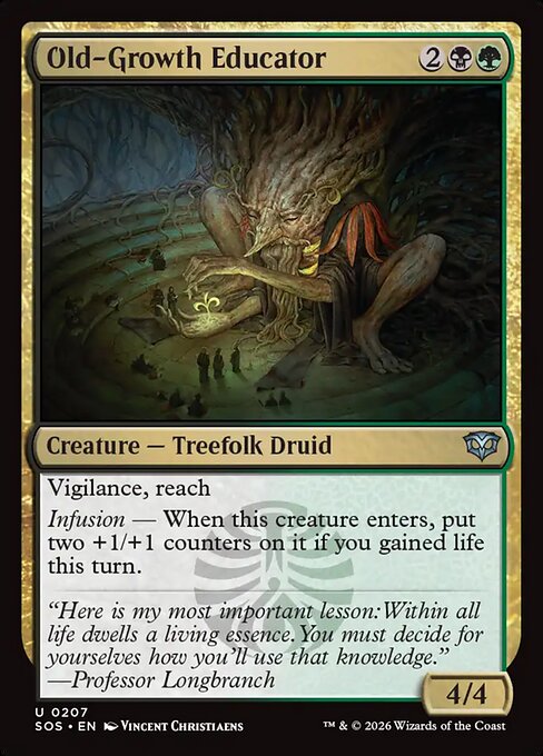 SOS, Old-Growth Educator, Standard, 207, U, Near Mint, (Foil), EN