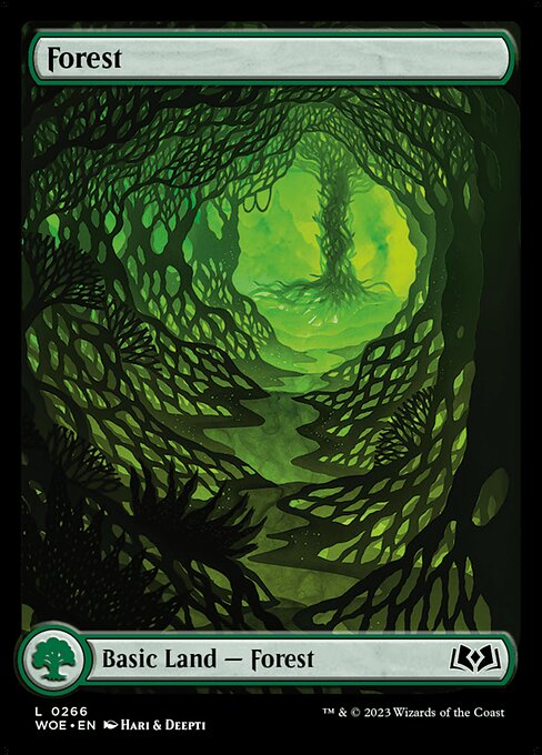 WOE, Forest, (Full Art), 266, C, Near Mint, (Foil), EN