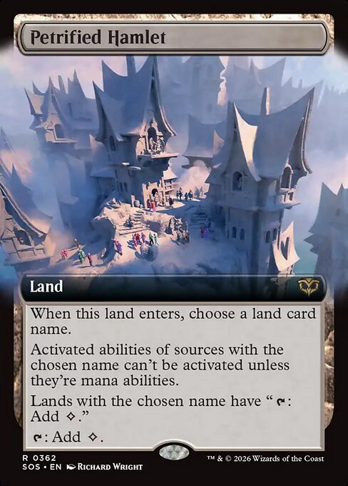 SOS, Petrified Hamlet, (Extended Art), 362, R, Near Mint, (Foil), EN