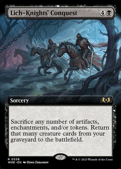WOE, Lich-Knights' Conquest, (Extended Art), 338, R, Near Mint, Normal, EN