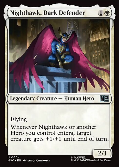MSC, Nighthawk, Dark Defender, Standard, 604, U, Near Mint, Normal, EN