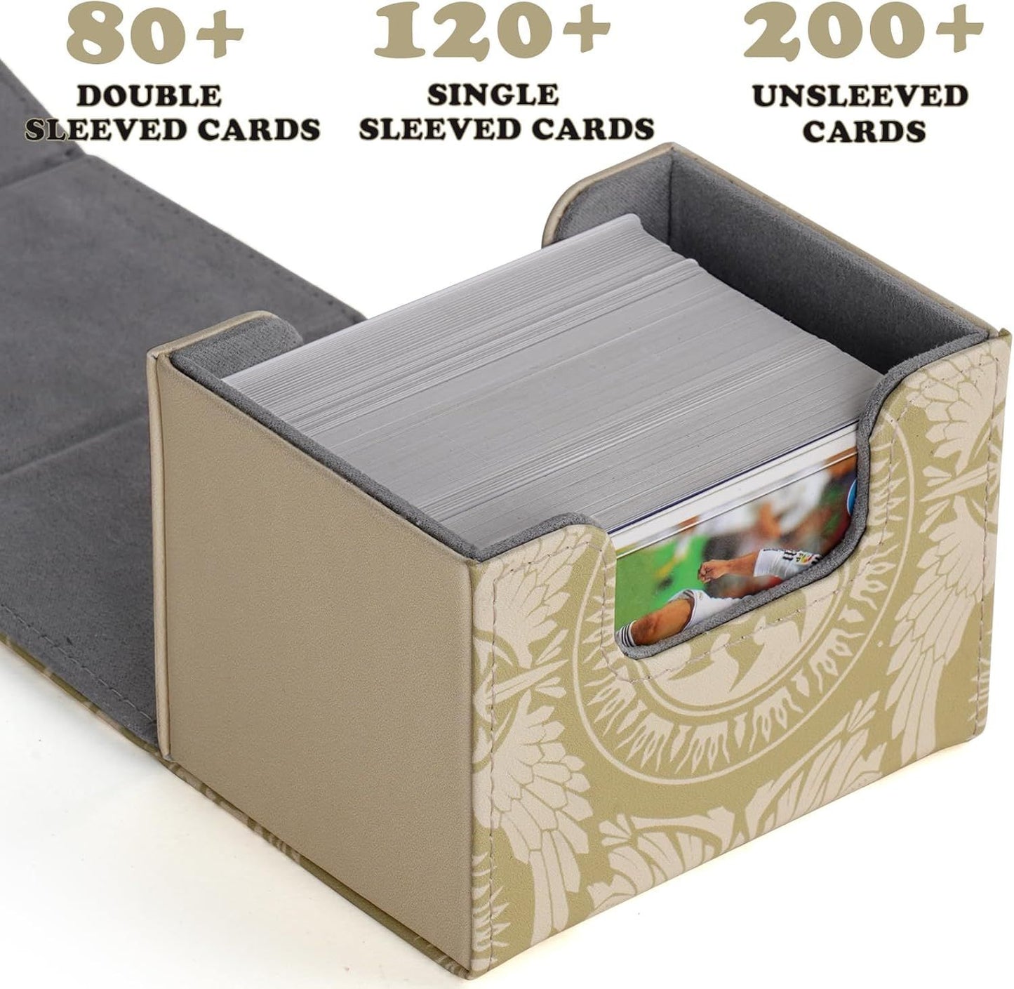 PU Leather Commander Deck Box - White Plains - Mana Symbol