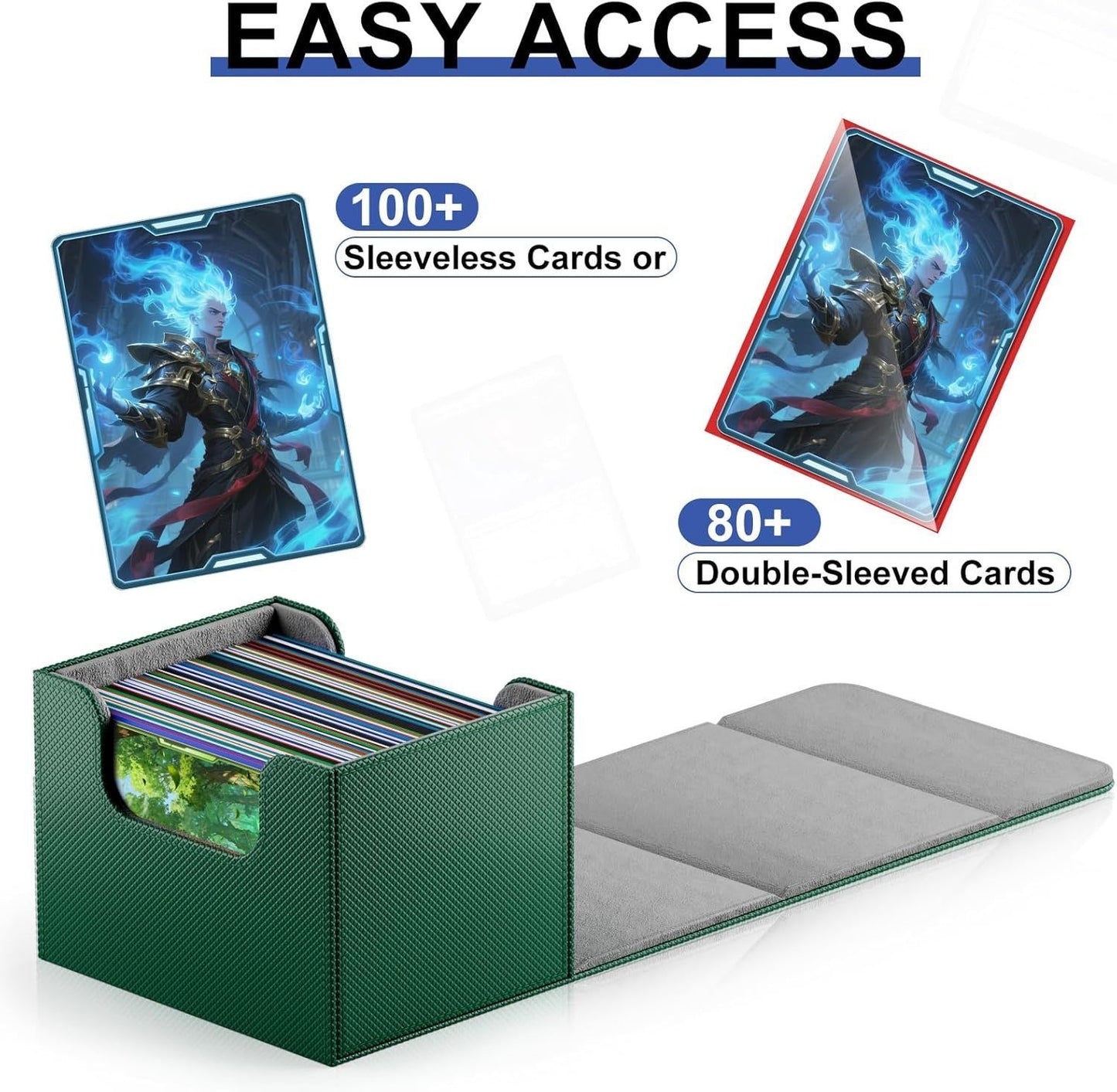 100+ Card Sidewinder - PU Leather Deck Box - Select Color