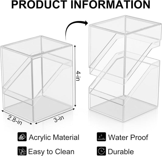 1ct Clear Acrylic Commander Deck Box (Box and Divider Only)