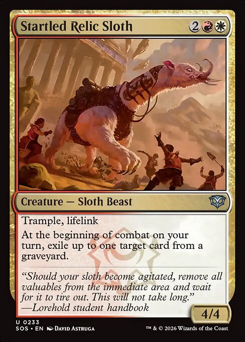 SOS, Startled Relic Sloth, Standard, 233, U, Near Mint, (Foil), EN