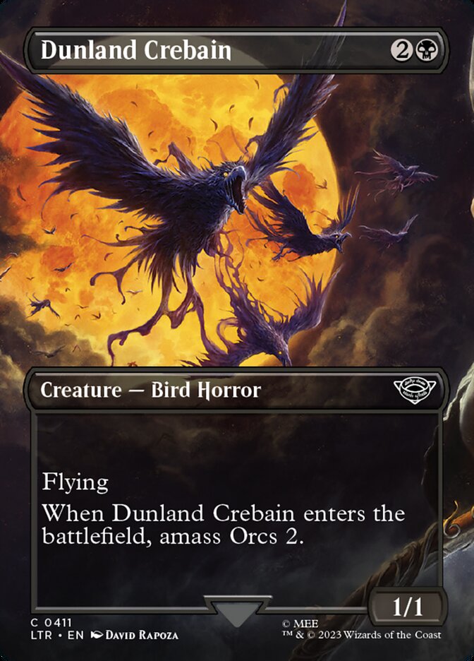 LTR, Dunland Crebain, (Borderless), 411, C, Near Mint, (Foil), EN
