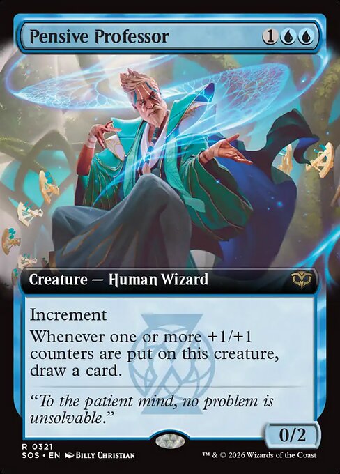 SOS, Pensive Professor, (Extended Art), 321, R, Near Mint, Normal, EN