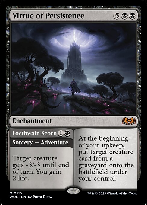 WOE, Virtue of Persistence // Locthwain Scorn, Standard, 115, M, Near Mint, (Foil), EN
