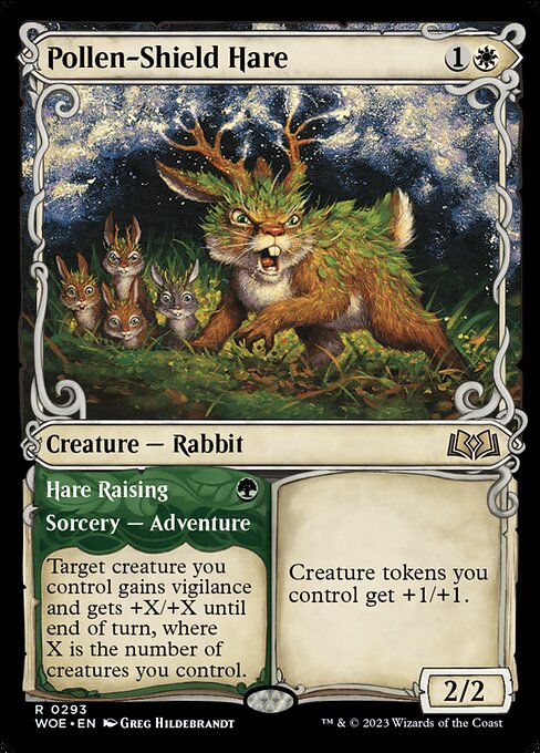 WOE, Pollen-Shield Hare // Hare Raising, (Showcase), 293, R, Near Mint, (Foil), EN
