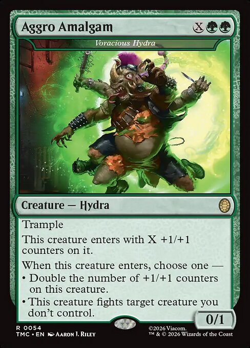 TMC, Aggro Amalgam - Voracious Hydra, Standard, 54, R, Near Mint, (Surge Foil), EN