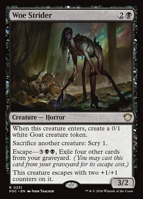 SOC, Woe Strider, Standard, 231, R, Near Mint, Normal, EN