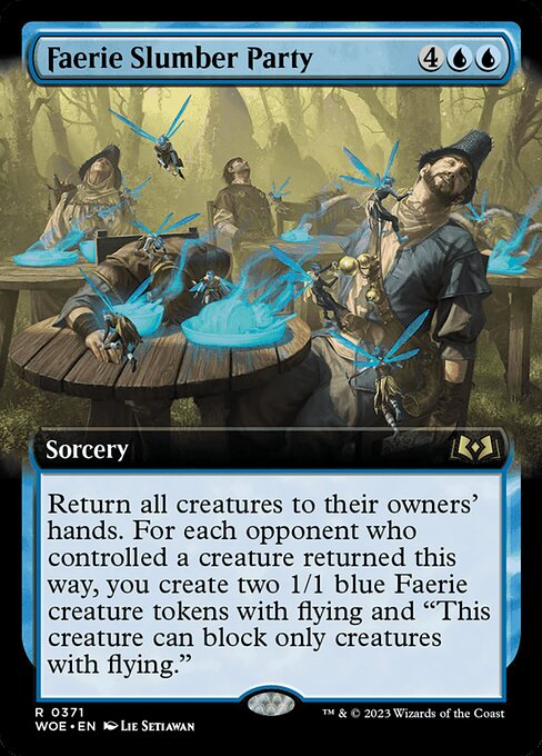 WOE, Faerie Slumber Party, (Extended Art), 371, R, Near Mint, Normal, EN
