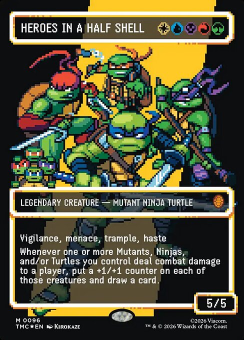TMC, Heroes in a Half Shell, (Borderless), 96, M, Near Mint, (Surge Foil), EN