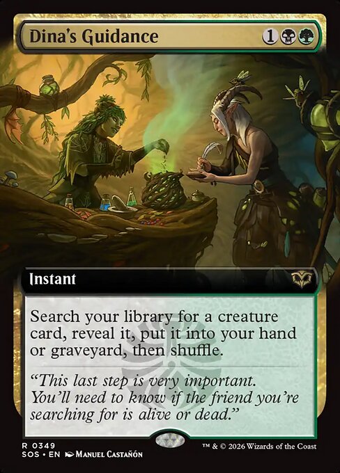 SOS, Dina's Guidance, (Extended Art), 349, R, Near Mint, Normal, EN