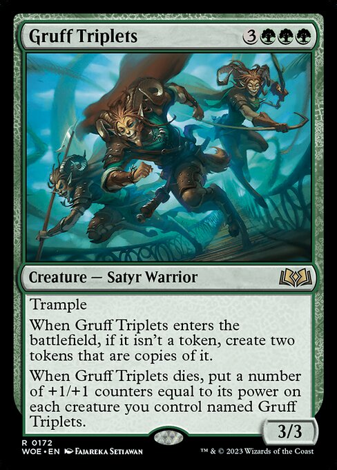 WOE, Gruff Triplets, Standard, 172, R, Near Mint, (Foil), EN