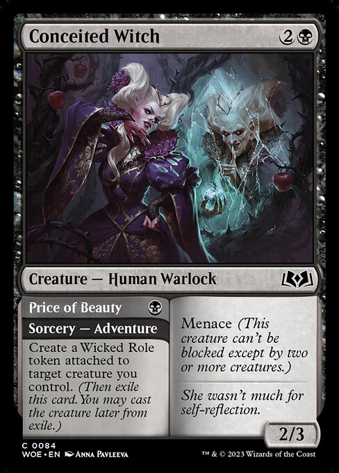 WOE, Conceited Witch // Price of Beauty, Standard, 84, C, Near Mint, (Foil), EN