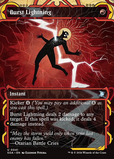SOA, Burst Lightning, (Showcase), 41, U, Near Mint, Normal, EN