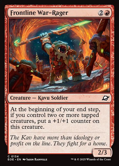 EOE, Frontline War-Rager, Standard, 134, C, Near Mint, Normal, EN