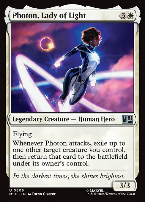 MSC, Photon, Lady of Light, Standard, 606, U, Near Mint, Normal, EN