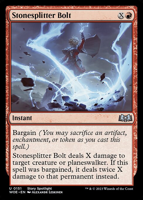 WOE, Stonesplitter Bolt, Standard, 151, U, Near Mint, (Foil), EN