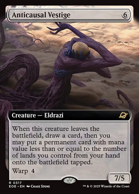 EOE, Anticausal Vestige, (Extended Art), 317, R, Near Mint, (Foil), EN
