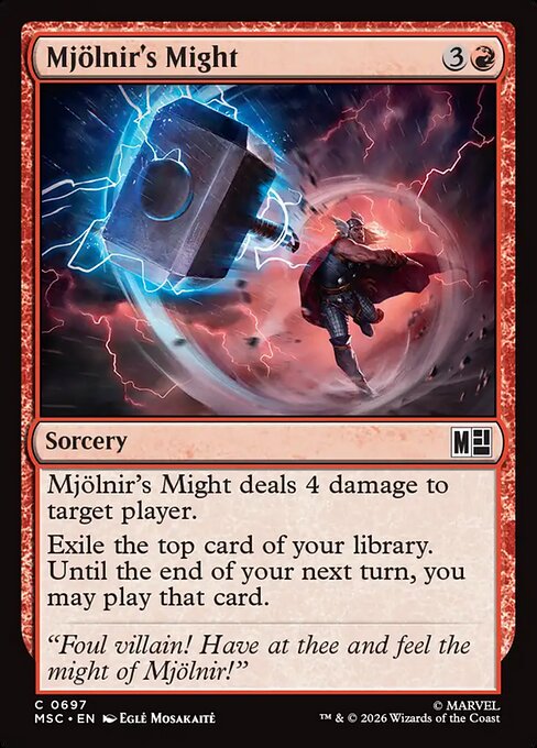 MSC, Mjölnir's Might, Standard, 697, C, Near Mint, Normal, EN