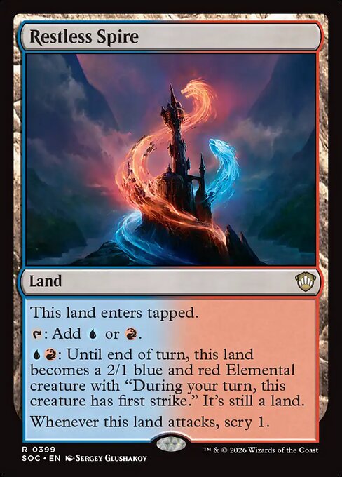 SOC, Restless Spire, Standard, 399, R, Near Mint, Normal, EN