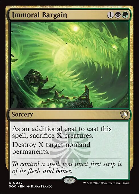 SOC, Immoral Bargain, Standard, 47, R, Near Mint, Normal, EN