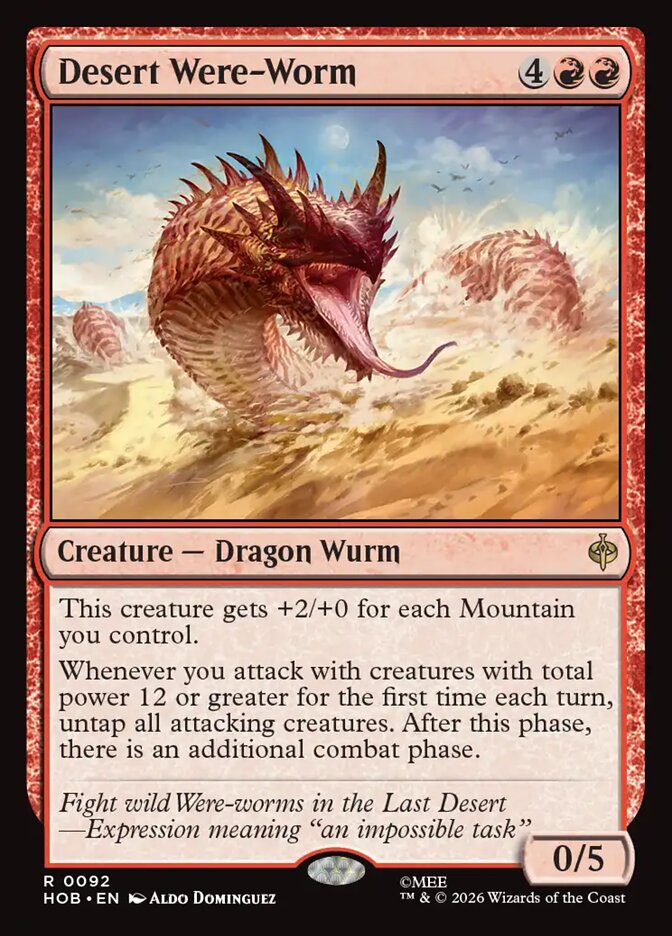 HOB, Desert Were-Worm, Standard, 92, R, Near Mint, Foil, EN