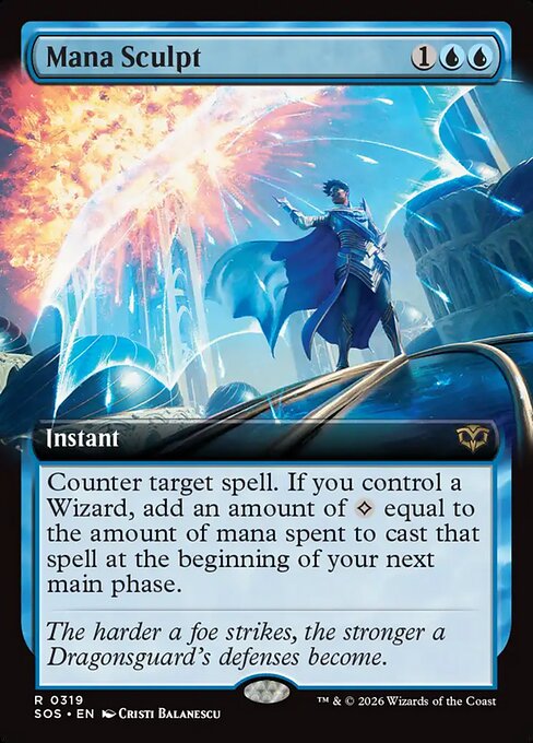 SOS, Mana Sculpt, (Extended Art), 319, R, Near Mint, (Foil), EN