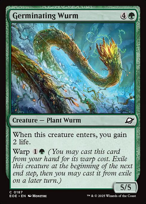 EOE, Germinating Wurm, Standard, 187, C, Near Mint, Normal, EN