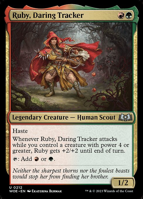 WOE, Ruby, Daring Tracker, Standard, 212, U, Near Mint, (Foil), EN