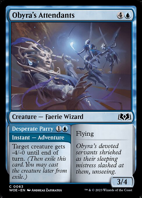 WOE, Obyra's Attendants // Desperate Parry, Standard, 63, C, Near Mint, Normal, EN