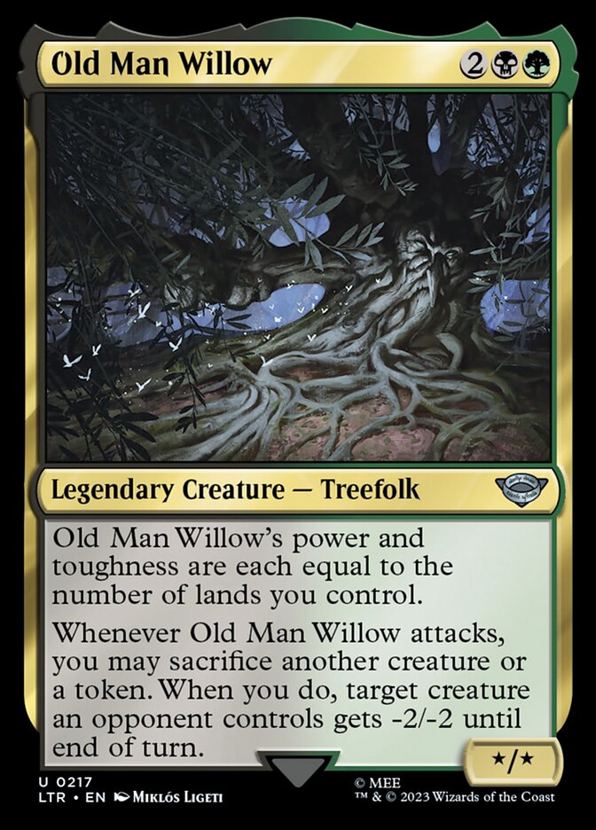 LTR, Old Man Willow, Standard, 217, U, Near Mint, Normal, EN