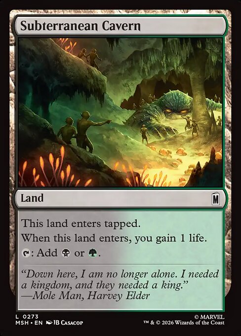 MSH, Subterranean Cavern, Standard, 273, C, Near Mint, (Foil), EN