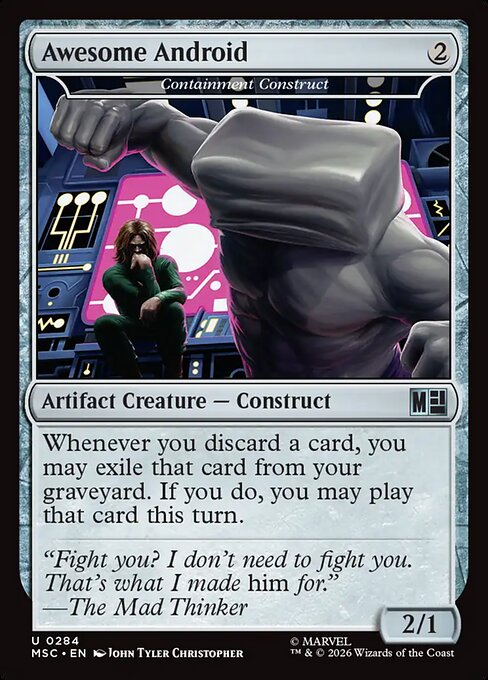 MSC, Awesome Android - Containment Construct, Standard, 284, U, Near Mint, (Surge Foil), EN