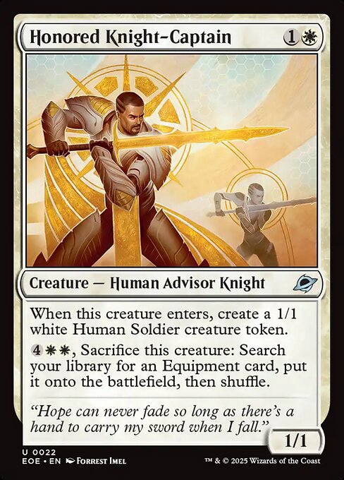 EOE, Honored Knight-Captain, Standard, 22, U, Near Mint, Normal, EN