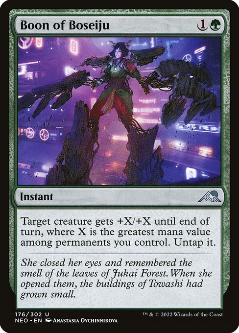 NEO, Boon of Boseiju, Standard, 176, U, Near Mint, Normal, EN