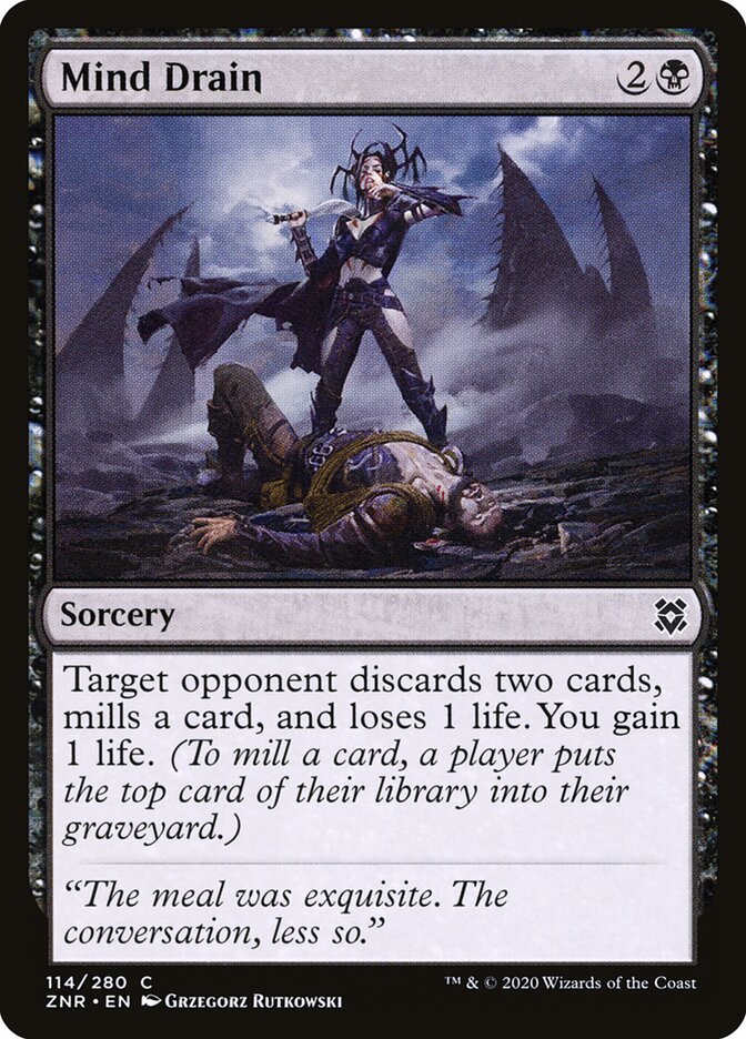 ZNR, Mind Drain, Standard, 114, C, Near Mint, Normal, EN