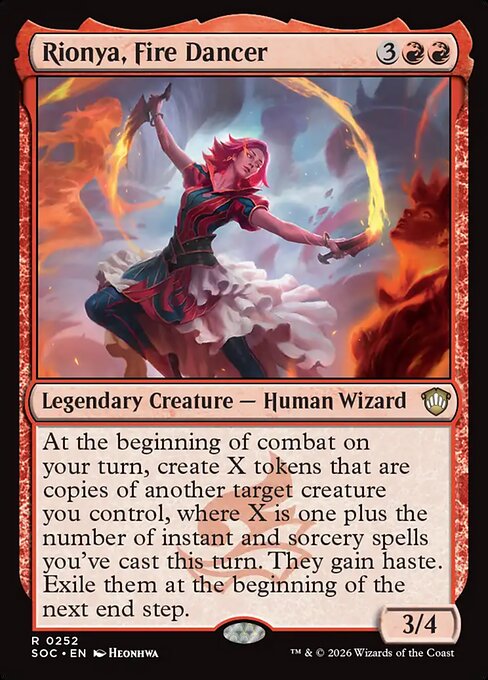 SOC, Rionya, Fire Dancer, Standard, 252, R, Near Mint, Normal, EN