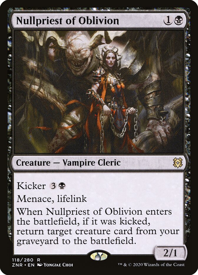 ZNR, Nullpriest of Oblivion, Standard, 118, R, Near Mint, Normal, EN