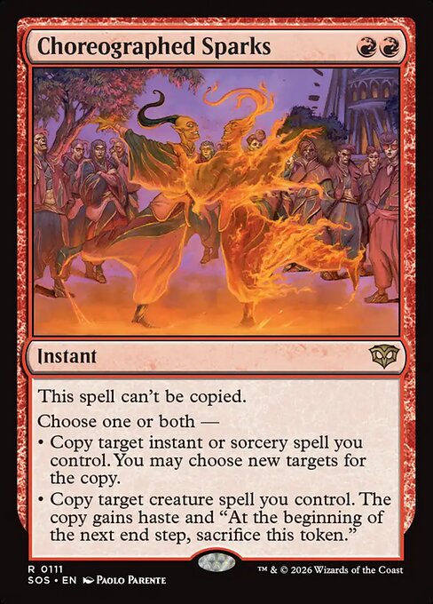SOS, Choreographed Sparks, Standard, 111, R, Near Mint, (Foil), EN