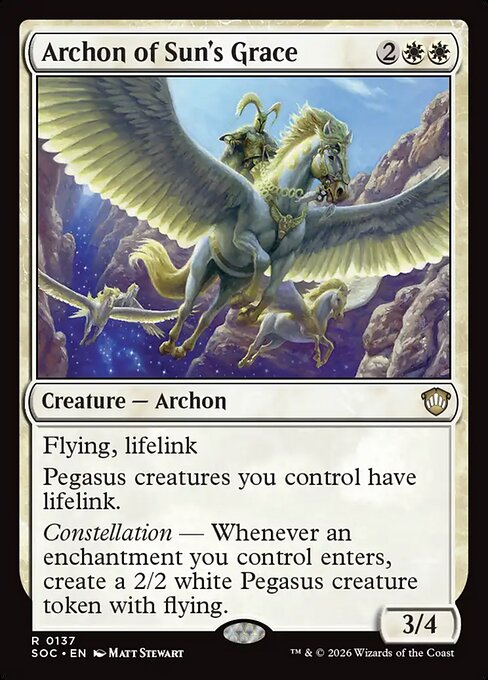 SOC, Archon of Sun's Grace, Standard, 137, R, Near Mint, Normal, EN
